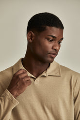 POLO DOT MANGA LONGA