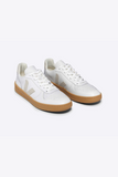 TÊNIS VEJA - V-10 LEATHER EXTRA-WHITE_NATURAL