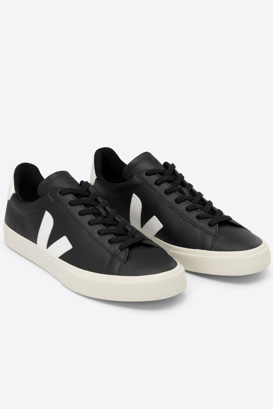 TÊNIS VEJA - CAMPO CHFREE LEATHER BLACK_WHITE 854