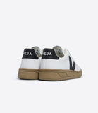 TÊNIS VEJA - V-12 LEATHER EXTRA-WHITE_BLACK_DUNE