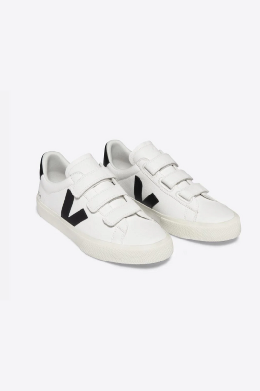 TÊNIS VEJA - RECIFE CHROMEFREE LEATHER EX-WHITE_BLACK 1000