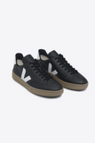 TÊNIS VEJA - V-12 LEATHER BLACK WHITE DUNE