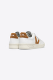 TÊNIS VEJA - V-12 LEATHER EXTRA-WHITE_CAMEL