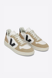 TÊNIS VEJA - V-10 CHFREE EXTRA WHITE BLACK SAHARA
